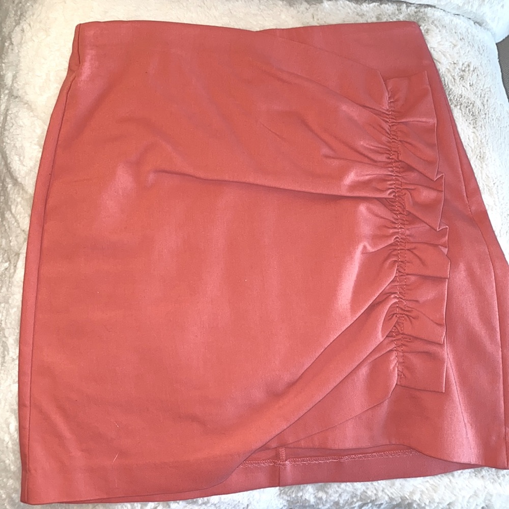 Pink mini skirt